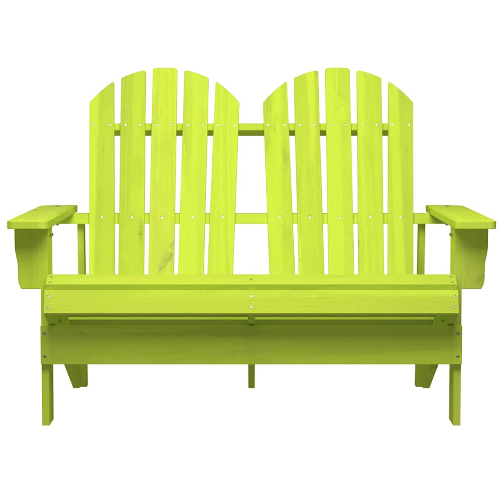 vidaXL Adirondack-Gartenbank 2-Sitzer Massivholz Tanne Grün