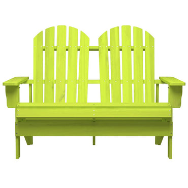 vidaXL Adirondack-Gartenbank 2-Sitzer Massivholz Tanne Grün