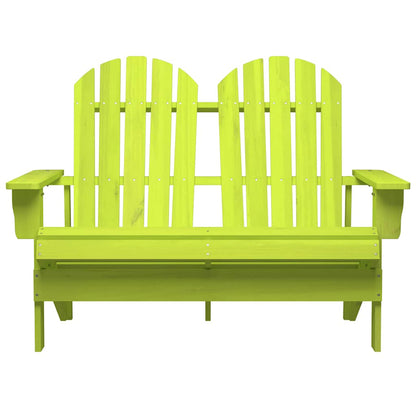 vidaXL Adirondack-Gartenbank 2-Sitzer Massivholz Tanne Grün