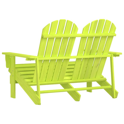 vidaXL Adirondack-Gartenbank 2-Sitzer Massivholz Tanne Grün