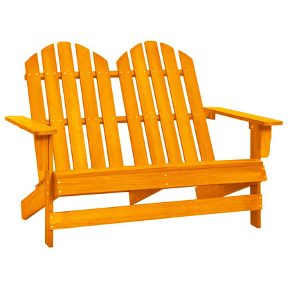 vidaXL Banc de jardin Adirondack 2 places en bois de sapin massif orange