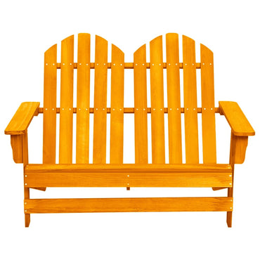 vidaXL Adirondack-Gartenbank 2-Sitzer Massivholz Tanne Orange