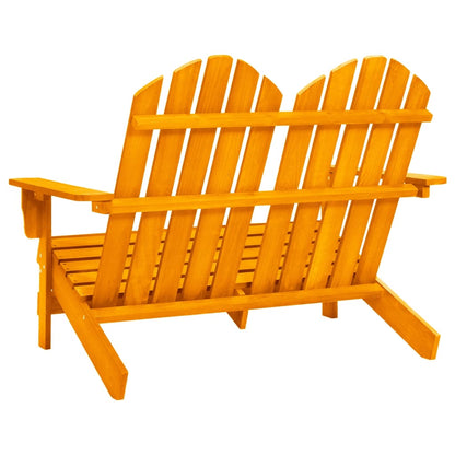 vidaXL Banc de jardin Adirondack 2 places en bois de sapin massif orange