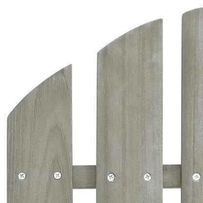 vidaXL Adirondack-Gartenbank 2-Sitzer mit Fußteil Tannenholz Grau