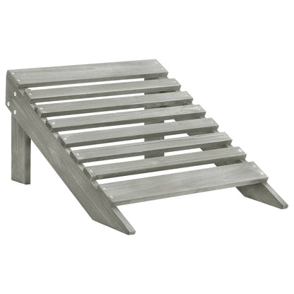 vidaXL Adirondack-Gartenbank 2-Sitzer mit Fußteil Tannenholz Grau