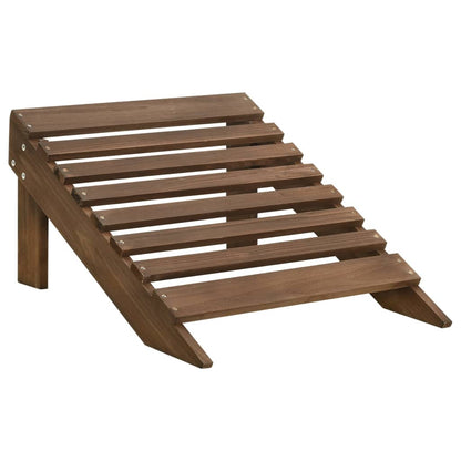 vidaXL Banc de jardin Adirondack 2 places avec repose-pieds Bois de sapin Marron