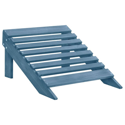 vidaXL Banc de jardin Adirondack 2 places avec repose-pieds Bois de sapin Bleu
