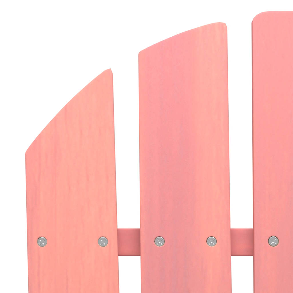 vidaXL Banc de jardin Adirondack 2 places avec repose-pieds Bois de sapin Rose