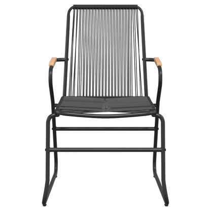 vidaXL 3-tlg. Garten-Essgruppe Schwarz PVC Rattan