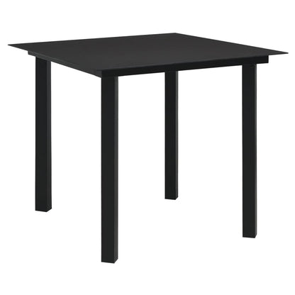 vidaXL 3-tlg. Garten-Essgruppe Schwarz PVC Rattan