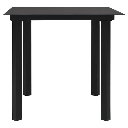 vidaXL 3-tlg. Garten-Essgruppe Schwarz PVC Rattan