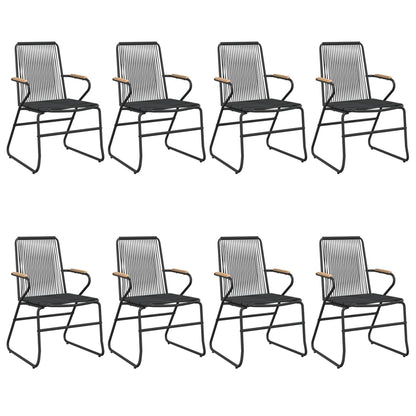 vidaXL Ensemble de salle à manger de jardin 9 pcs Résine tressée Noir