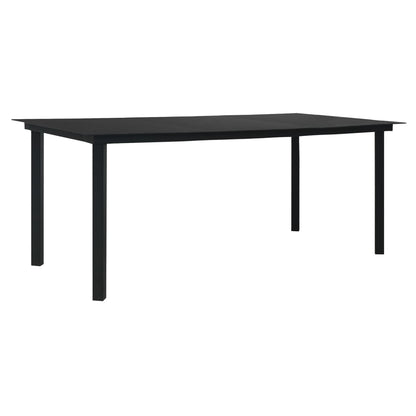vidaXL Ensemble de salle à manger de jardin 9 pcs Résine tressée Noir