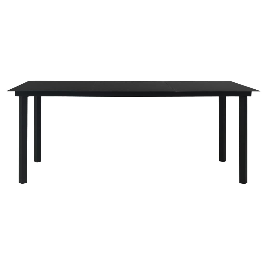 vidaXL Ensemble de salle à manger de jardin 9 pcs Résine tressée Noir
