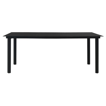 vidaXL Ensemble de salle à manger de jardin 9 pcs Résine tressée Noir