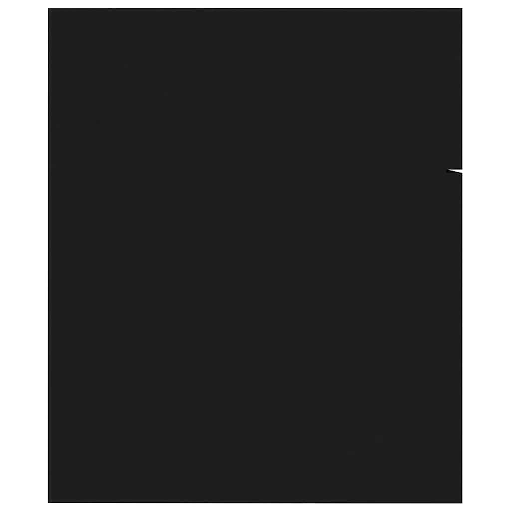 2-tlg. Badmöbel-Set Schwarz Holzwerkstoff