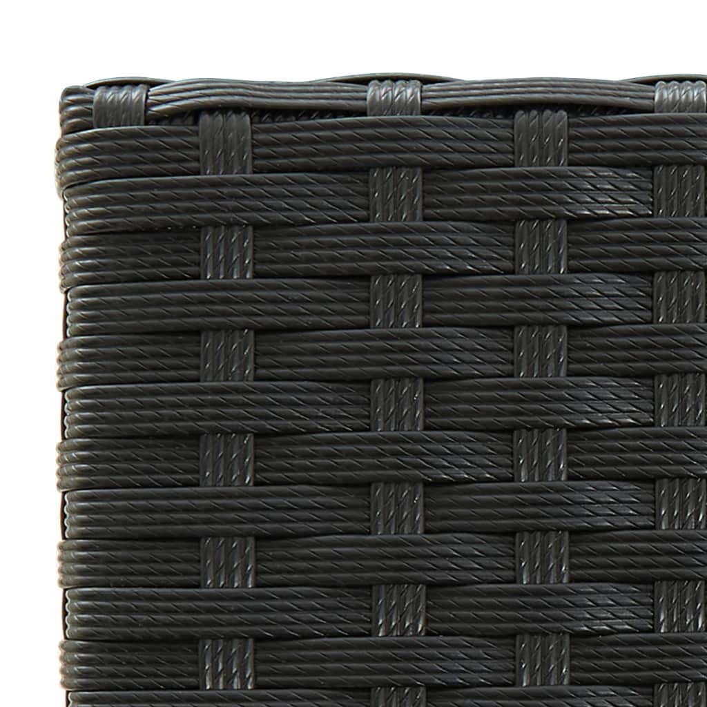 vidaXL 5-tlg. Garten-Bar-Set mit Armlehnen Poly Rattan Schwarz