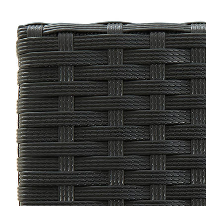 vidaXL 5-tlg. Garten-Bar-Set mit Armlehnen Poly Rattan Schwarz