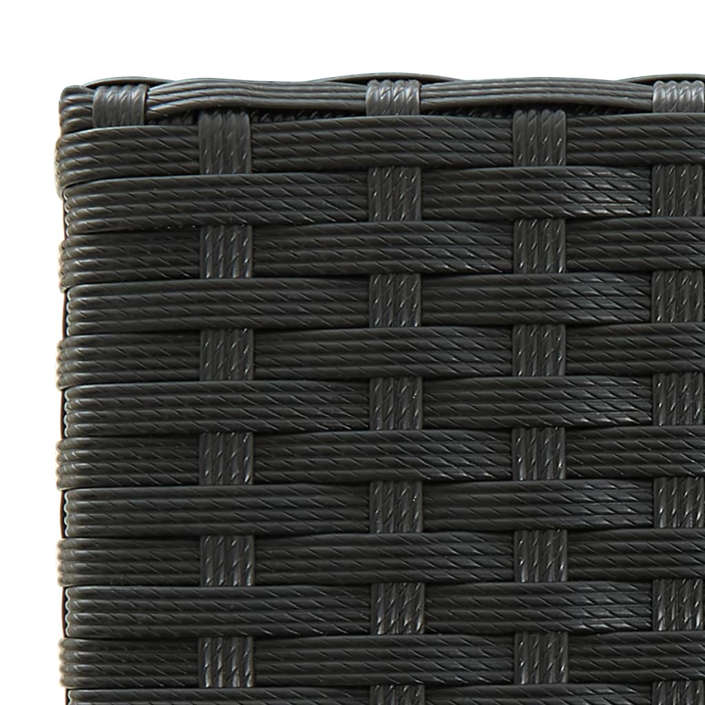vidaXL 5-tlg. Garten-Bar-Set mit Armlehnen Poly Rattan Schwarz