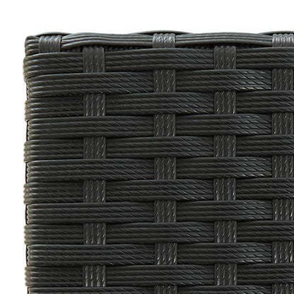 vidaXL 5-tlg. Garten-Bar-Set mit Armlehnen Poly Rattan Schwarz