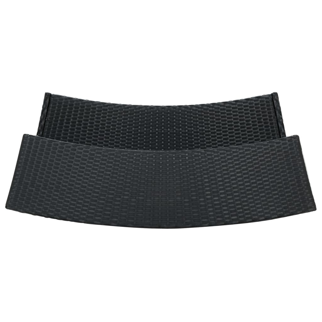vidaXL 4-tlg. Gartenbar-Set mit Kissen Schwarz