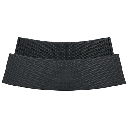 vidaXL 4-tlg. Gartenbar-Set mit Kissen Schwarz