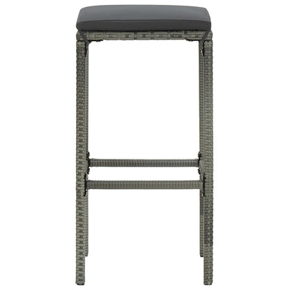 vidaXL Ensemble de bar de jardin 4 pcs avec coussins Gris