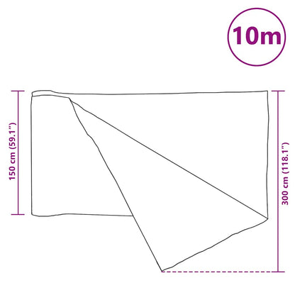 vidaXL Zaunblende Anthrazit 1,5x10 m HDPE 75 g/m²