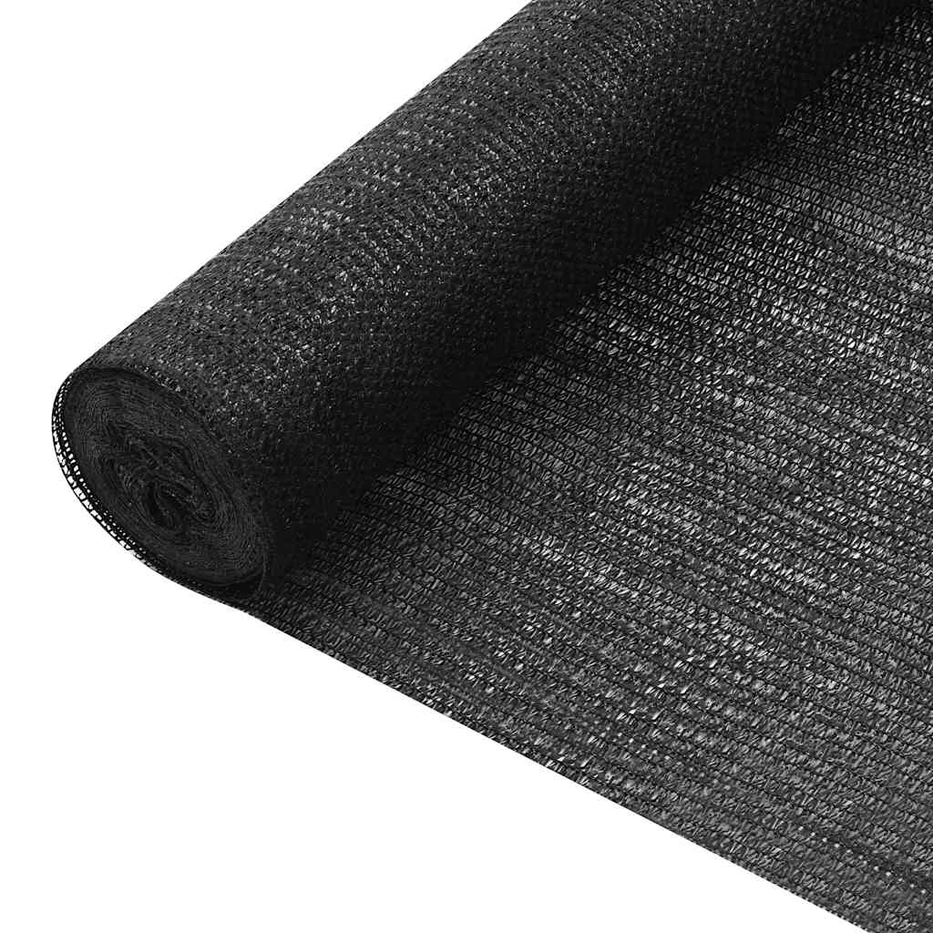 vidaXL Zaunblende Schwarz 1,5x50 m HDPE 75 g/m²