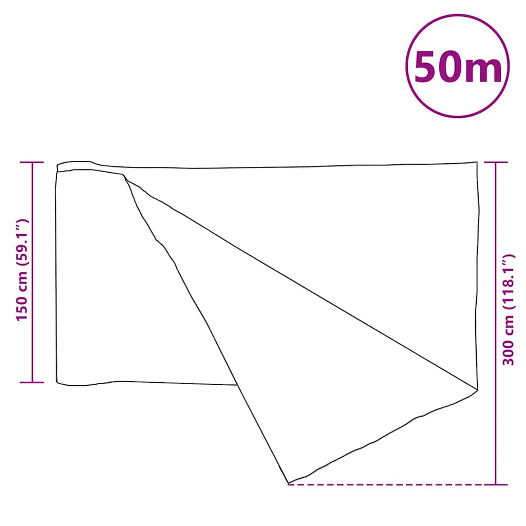 vidaXL Zaunblende Schwarz 1,5x50 m HDPE 75 g/m²