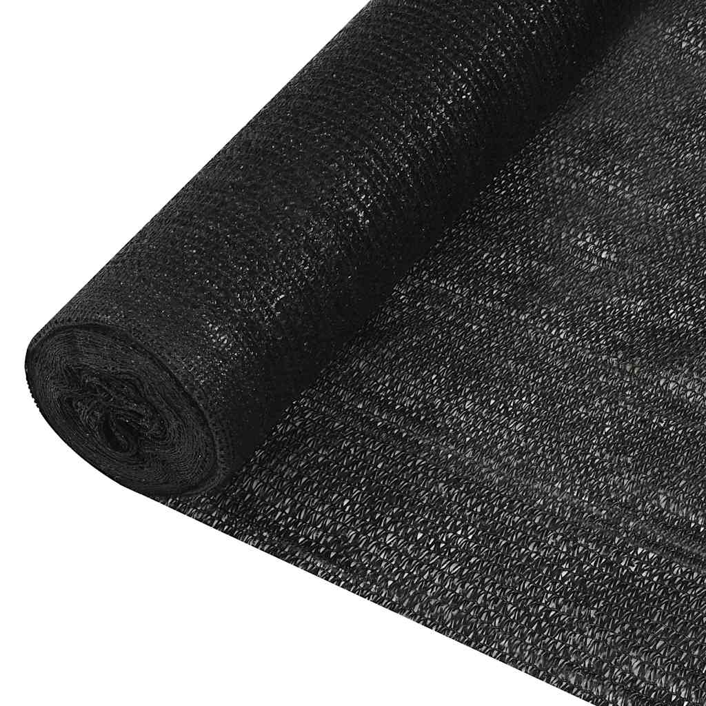 vidaXL Zaunblende Schwarz 1x50 m HDPE 150 g/m²