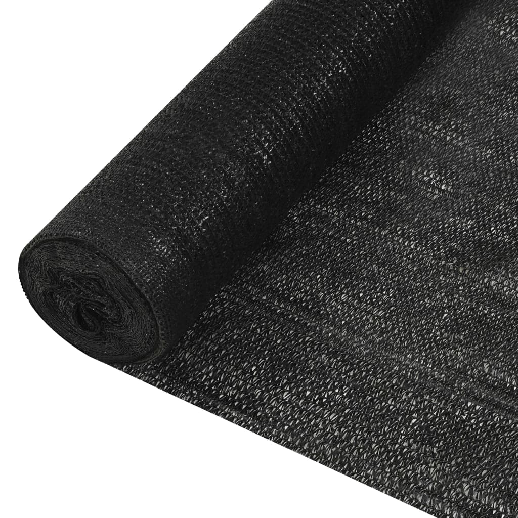 vidaXL Zaunblende Schwarz 1x25 m HDPE 195 g/m²
