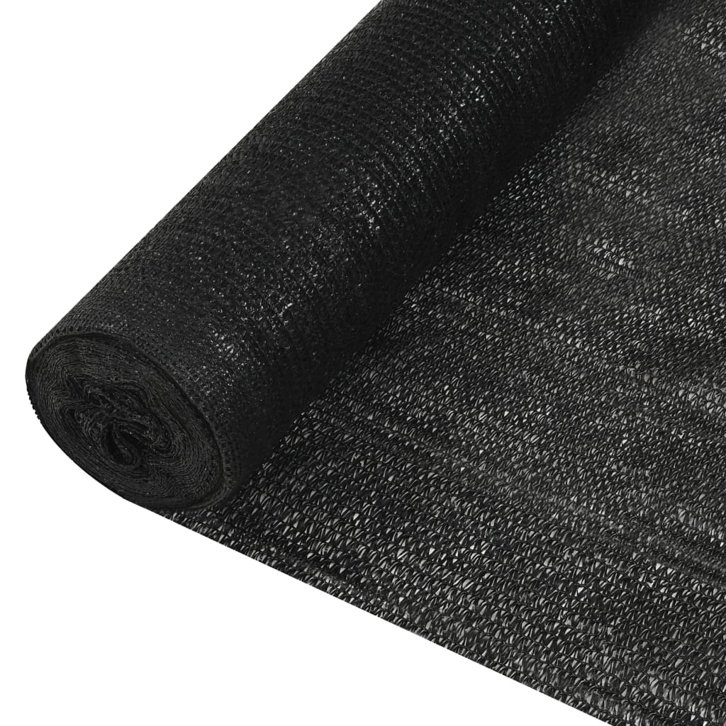 vidaXL Zaunblende Schwarz 1,5x50 m HDPE 195 g/m²