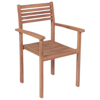 vidaXL Gartenstühle 2 Stk. mit Grauen Kissen Massivholz Teak