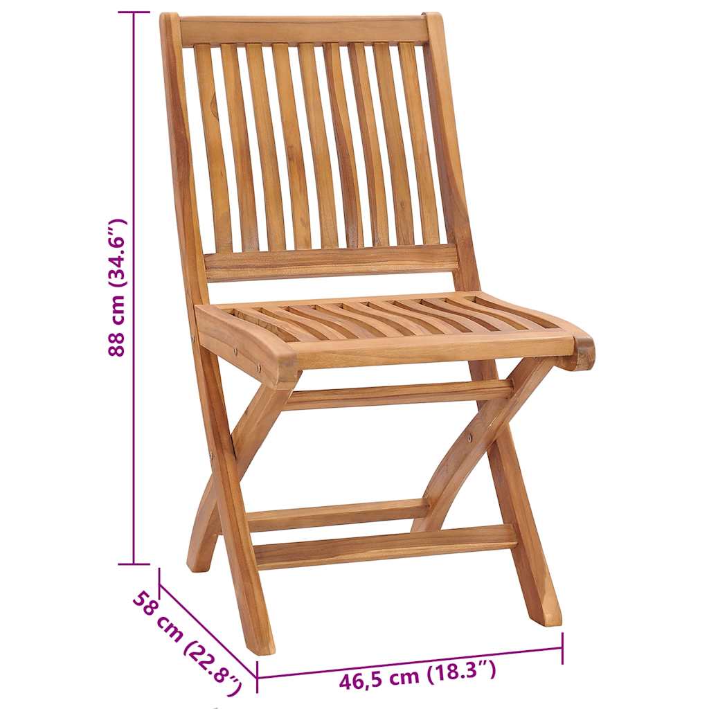 vidaXL Gartenstühle 2 Stk. mit Grauen Kissen Teak Massivholz
