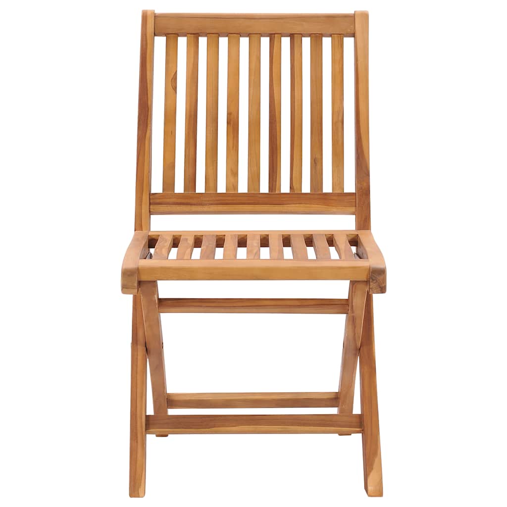 vidaXL Gartenstühle 2 Stk. mit Grauen Kissen Teak Massivholz
