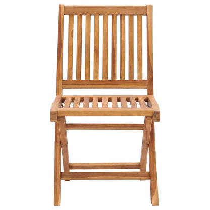 vidaXL Gartenstühle 2 Stk. mit Grauen Kissen Teak Massivholz