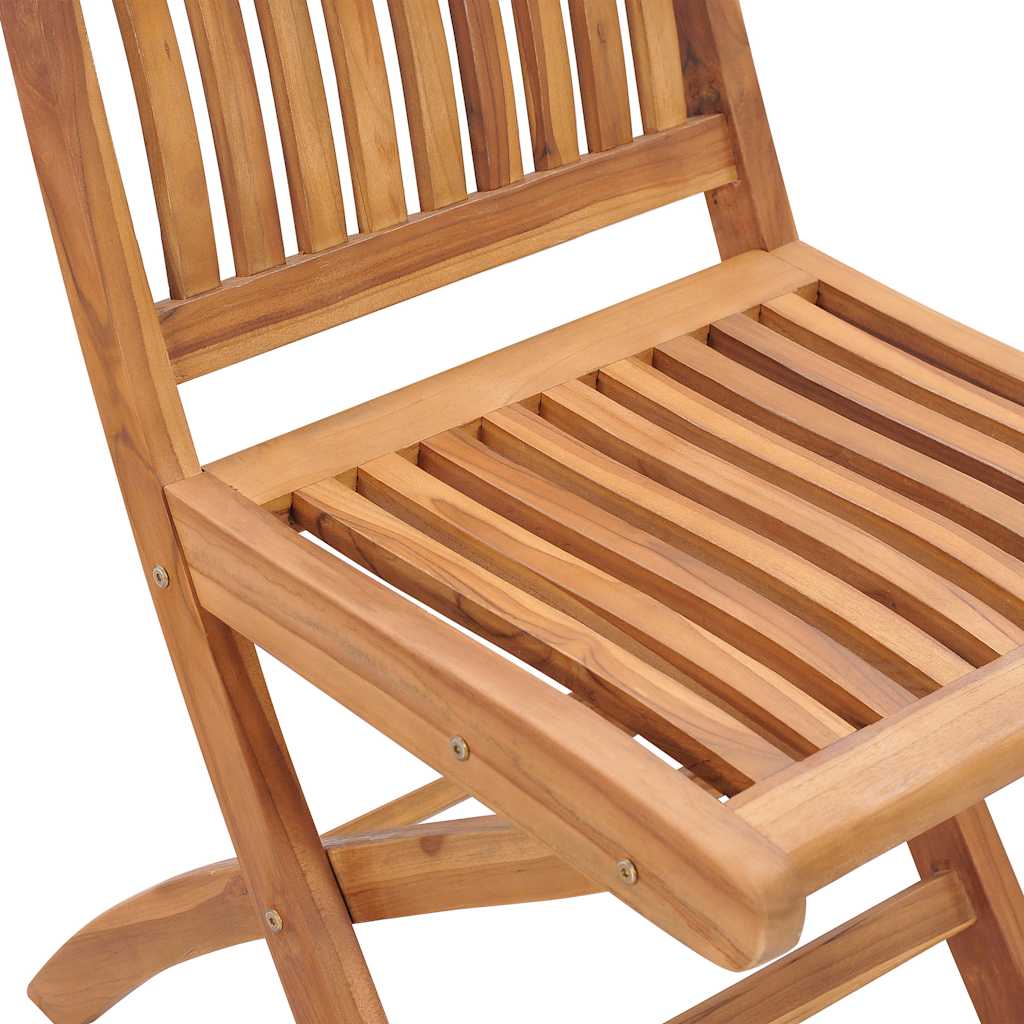 vidaXL Gartenstühle 2 Stk. mit Grauen Kissen Teak Massivholz