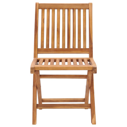 vidaXL Gartenstühle 2 Stk. Graue Karomuster-Kissen Massivholz Teak