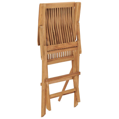 vidaXL Gartenstühle mit Roten Kissen 2 Stk. Massivholz Teak