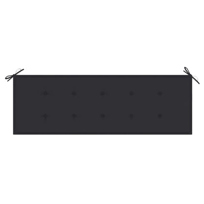 vidaXL Gartenbank mit Anthrazit Auflage 150 cm Massivholz Teak