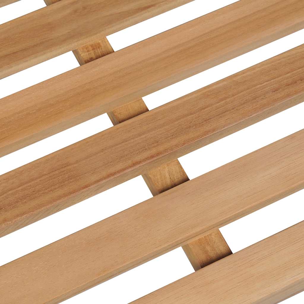 vidaXL Gartenbank mit Cremeweißer Auflage 150 cm Massivholz Teak