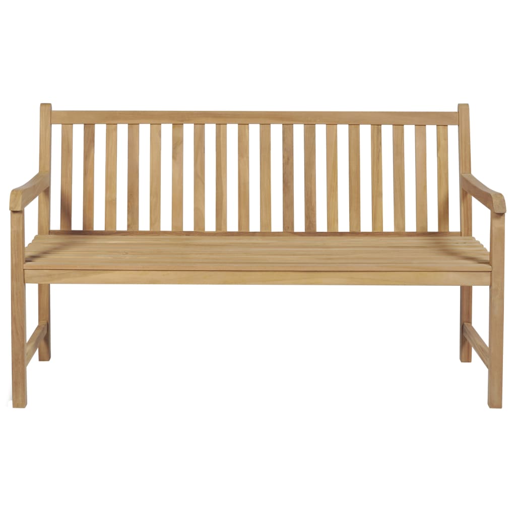 vidaXL Gartenbank mit Königsblauer Auflage 150 cm Massivholz Teak