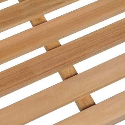vidaXL Gartenbank Graue Karomuster-Auflage 150 cm Massivholz Teak