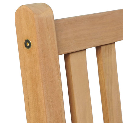 vidaXL Gartenstühle 2 Stk. mit Roten Kissen Massivholz Teak