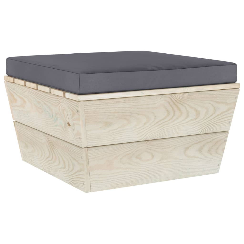 vidaXL Ensemble de canapés de jardin 4 pièces en palettes avec coussins Bois de sapin