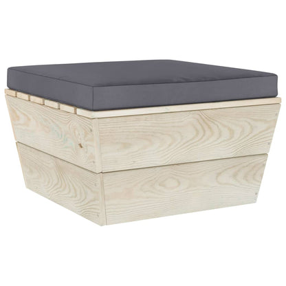 vidaXL Ensemble de canapés de jardin 4 pièces en palettes avec coussins Bois de sapin