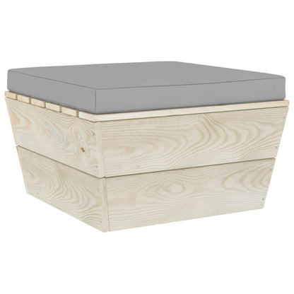 vidaXL Ensemble de canapés de jardin 4 pièces en palettes avec coussins Bois de sapin