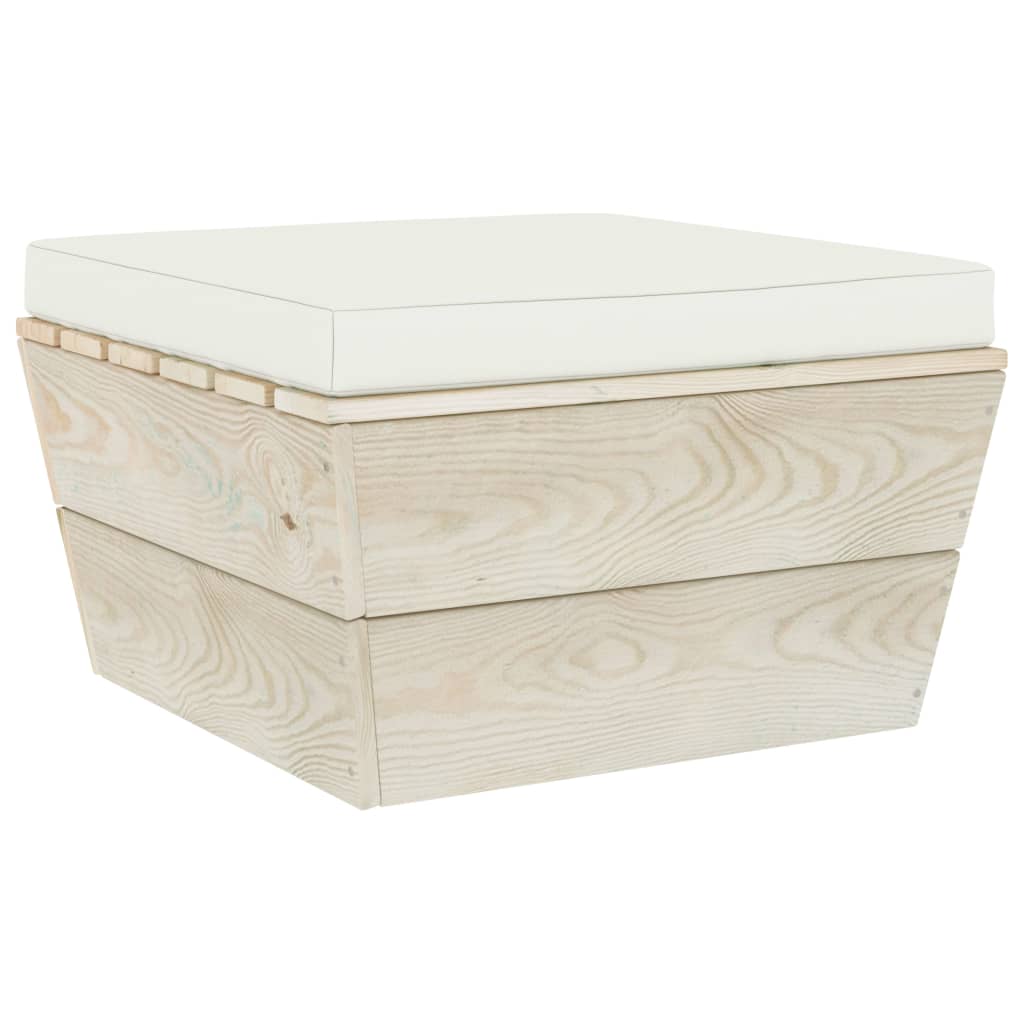 vidaXL Ensemble de canapés de jardin 4 pièces en palettes avec coussins Bois de sapin