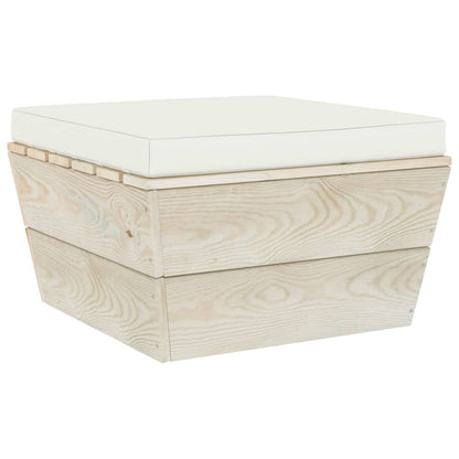 vidaXL Ensemble de canapés de jardin 4 pièces en palettes avec coussins Bois de sapin